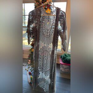 TWO!!! Rebellion Gray Lace + Cream Cardigans